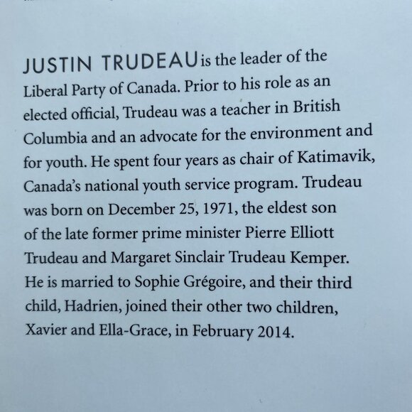 Common Ground by Justin Trudeau Canada’s Prime Minister 2014 Hardcover DJ 1st - Picture 14 of 15